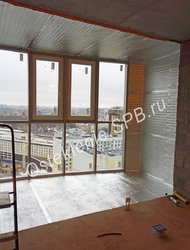 Остекление балкона спб в ЖК Небо Москвы, готовая работа по расширению жилого пространства